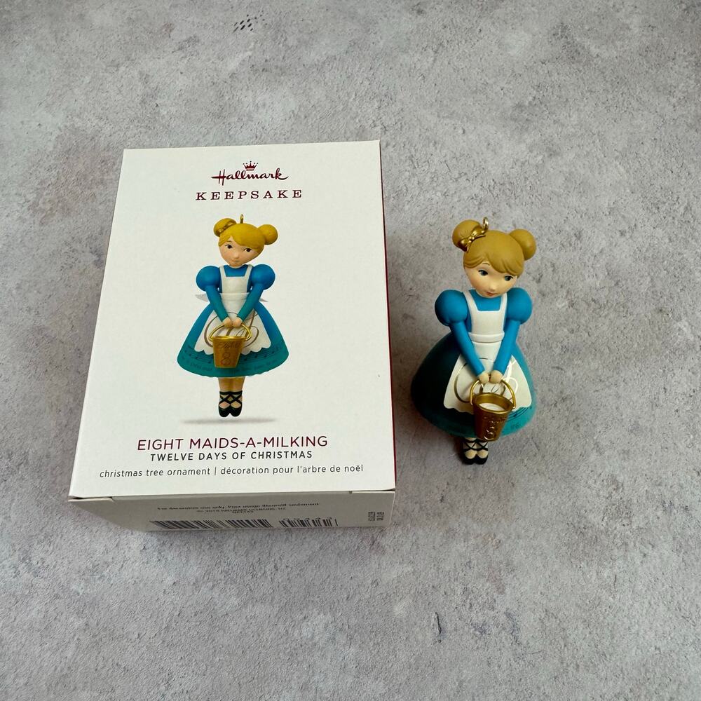 2018 Hallmark Keepsake Eight Maids-A-Milking Christmas Tree Ornament 🌲